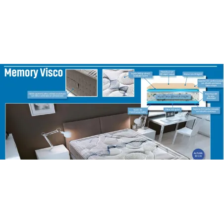 COLCHON MEMORY VISCO altura 30 cm. muiltimedida