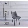 JUEGO DE 2 SILLAS TAP. PU PATA METAL CALISTA MARENGO