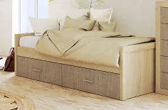 CAMA NIDO LARA JUVENIL 2 cajones Puccini-Textil