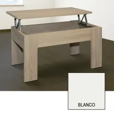 MESA CENTRO ELEVABLE LARA cambria y blanco 2