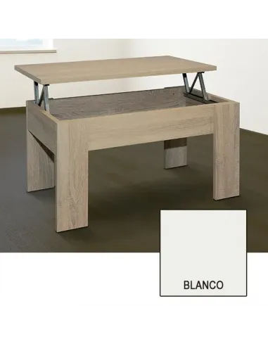 MESA CENTRO ELEVABLE LARA cambria y blanco
