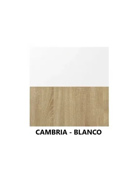 MESA CENTRO ELEVABLE LARA cambria y blanco