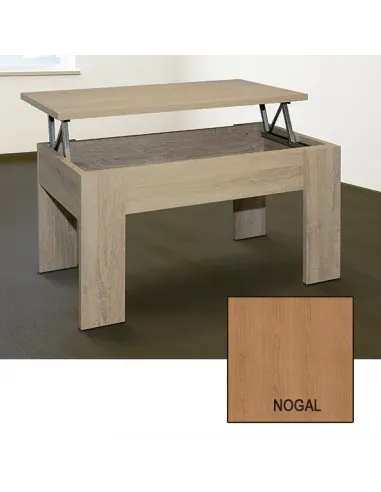 MESA CENTRO ELEVABLE gala MESAS ÁRTICO, BLANCO-CEMENTO, NOGAL, WENGUÉ