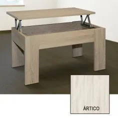 MESA CENTRO ELEVABLE gala MESAS ÁRTICO, BLANCO-CEMENTO, NOGAL, WENGUÉ 2