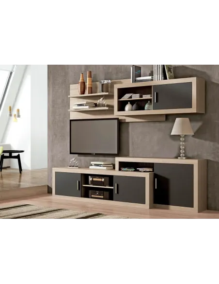 Salón 240 cm. Lara 03 cambria-blanco y cambria-grafito