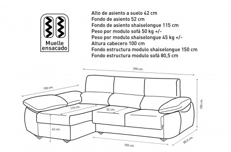 Epi Exprés Chaiselongue extensible c/ arcón izda.