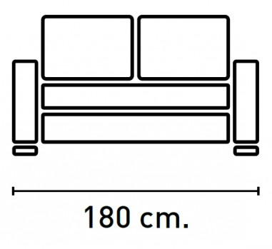 Sofá 2 plazas 180 cm. modelo Golf