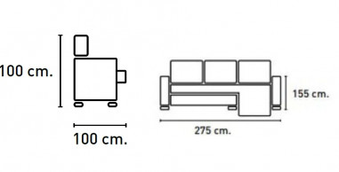SHAISELONGUE DERECHA CAMEL, PLATA O MARENGO MODELO LANCIA