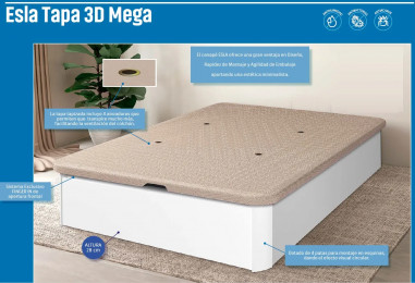 Canapé Esla tapa 3D Mega en Relaxmuebles.com