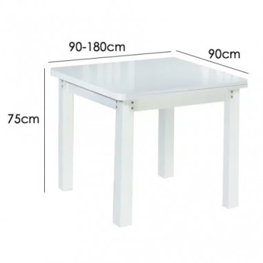 MESA LIBRO 90X90 ZORA BLANCO CAMRBIA EN RELAXMUEBLES.COM