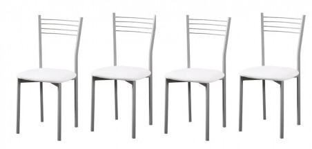 JUEGO DE 4 SILLAS MOD. 20 COCINAS BLANCO con envío gratuito en RelaxMuebles.com