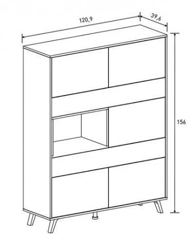 VITRINA MOD. SOLANA entrega rápida en RelaxMuebles.com