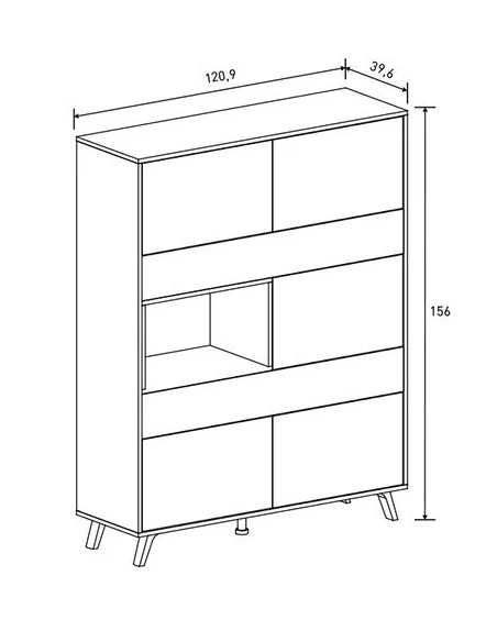 VITRINA MOD. SOLANA entrega rápida en RelaxMuebles.com