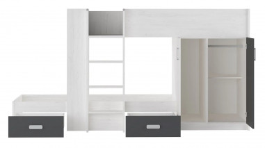 CAMA TREN DONALD ACABADO ANDERSEN PINO-GRAFITO con entrega rápida en RelaxMuebles.com