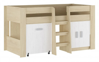 CAMA BLOCK C/MESA ESTUDIO DONALD Andersen pino-Grafito 2