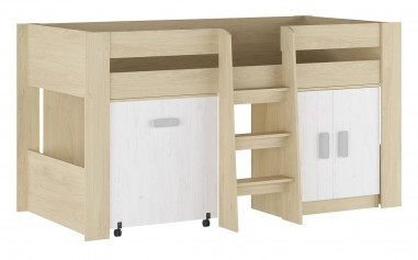 CAMA BLOCK C/MESA ESTUDIO DONALD Andersen pino-Grafito