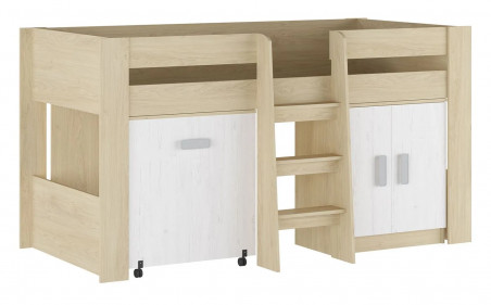 CAMA BLOCK C/MESA ESTUDIO DONALD Andersen pino-Grafito