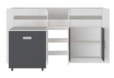 CAMA BLOCK C/MESA ESTUDIO DONALD Andersen pino-Grafito