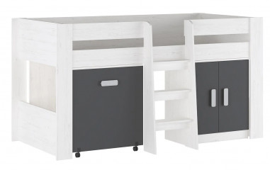 CAMA BLOCK C/MESA ESTUDIO DONALD Andersen pino-Grafito