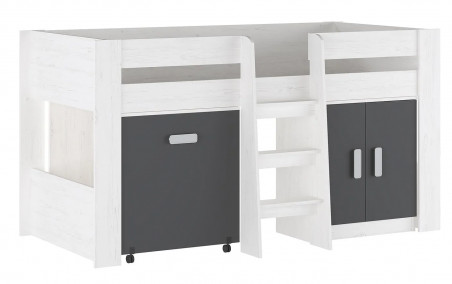 CAMA BLOCK C/MESA ESTUDIO DONALD Andersen pino-Grafito