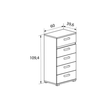 SINFONIER 5C CABRA BLANCO-GRAFITO en RelaxMuebles.com 2