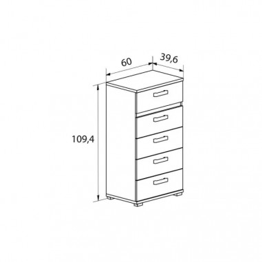 SINFONIER 5C CABRA BLANCO-GRAFITO en RelaxMuebles.com