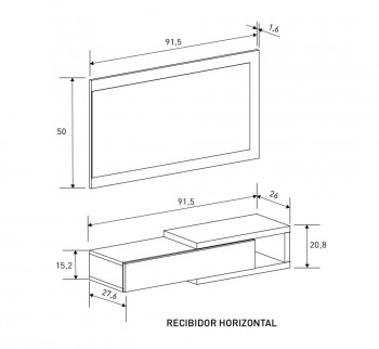 RECIBIDOR HORIZONTAL MOD AURA EN RELAX MUEBLES 2