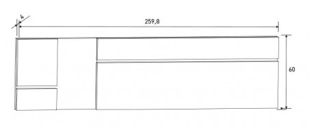 CABECERO CON LEDS 260 CM. CABRA BLANCO-GRAFITO EN RELAXMUEBLES.COM