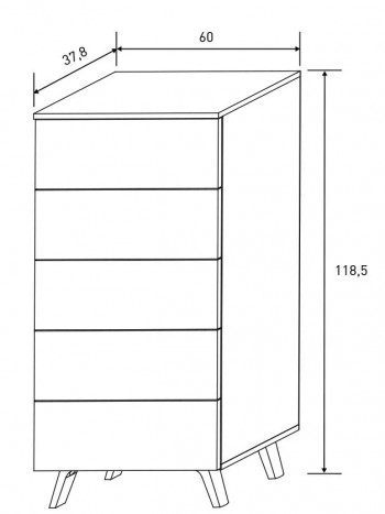 Sinfonier 5 cajones Solana entrega rápida Relax Muebles 2