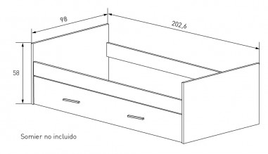 Cama nido 2 cajones Donald entregá en 10 días RelaxMuebles.com