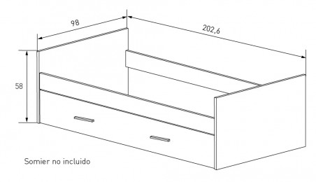 Cama nido 2 cajones Donald entregá en 10 días RelaxMuebles.com