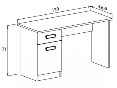 Mesa estudio 120 cm. Donal en RelaxMuebles.com