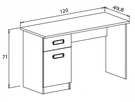 Mesa estudio 120 cm. Donal en RelaxMuebles.com