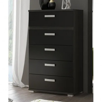 Sinfonier Rambla 5 cajones ceniza-negro en RelaxMuebles.com