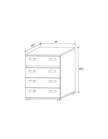 Comodín Priego 4 cajones en RelaxMuebles.com