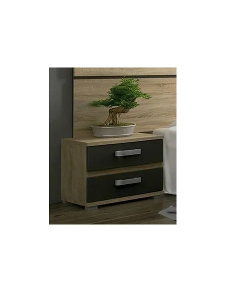 Mesita noche 2 cajones Priego en RelaxMuebles.com