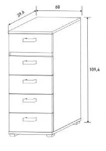 Sinfonier Priego 5 cajones en RelaxMuebles 2