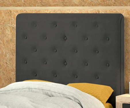 Cabecero tapizado Empire juvenil chocolate y gris en RelaxMuebles.com