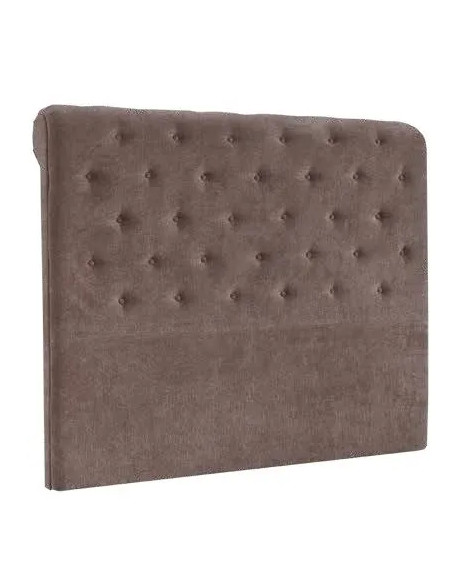 Cabecero tapizado Empire juvenil chocolate y gris en RelaxMuebles.com