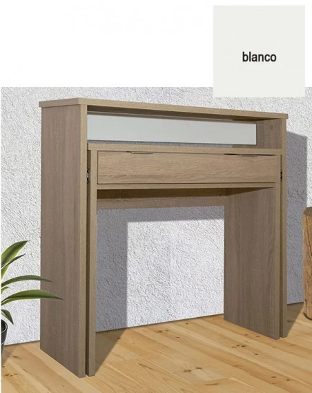 Consola escritorio extraíble Almansa cambria o blanco RelaxMuebles