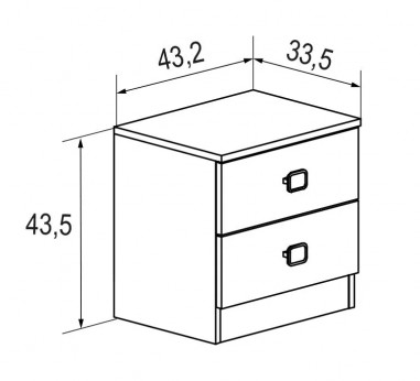 Dormitorio con mesitas y armario 3P2C Donald en Relax Muebles