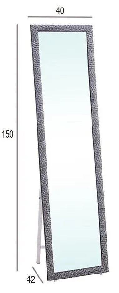 Espejo Cardiff 150x40 Negro RelaxMuebles