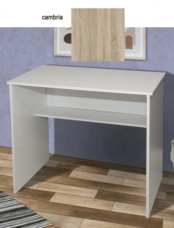 Mesa estudio con bandeja blanco o cambria modelo Ayora 2