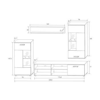 Salón Antígona 229 cm | Relax Muebles 2