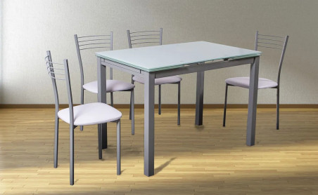 Mesa cocina extensible con 4 sillas blanco entrega gratuita