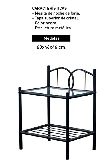 Msita forja negro envío gratis