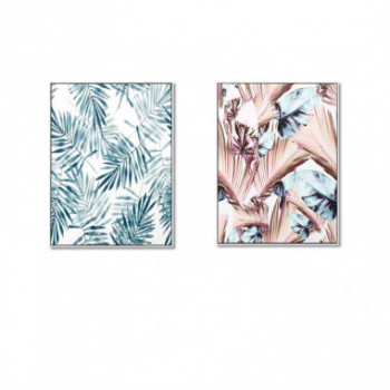 CUADRO BLUE PALM 60*80 BLANCO 2