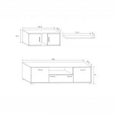 COMPOSICION UNICA 200 CM. DIMAS CAMBRIA 2