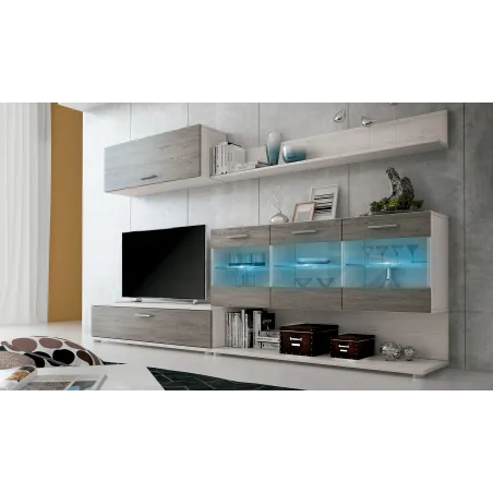 COMPOSICION UNICA LEDS 250 CM. ZAFIRO BLANCO-GRAFITO