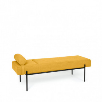 BANQUETA EDIMBURGO MOSTAZA/NEGRO 2